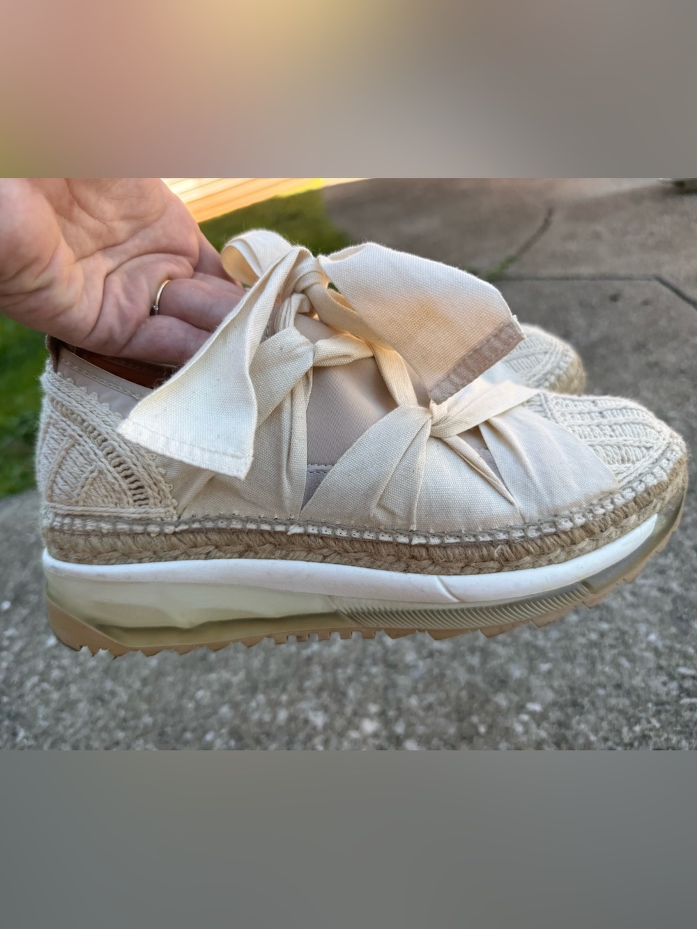 Free People Chapmin Crochet Espadrille Platform Sneakers EU 41 US 10.5